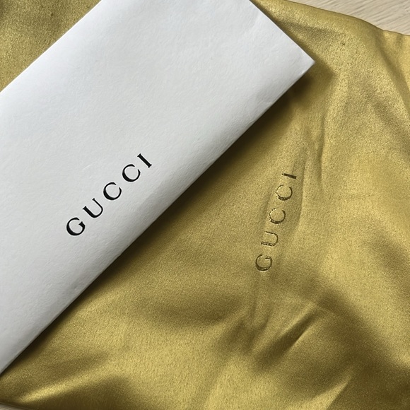 Gucci 56mm Flip-up Rectangle Unisex Sunglasses Dark Grey / Gold - Picture 3 of 3